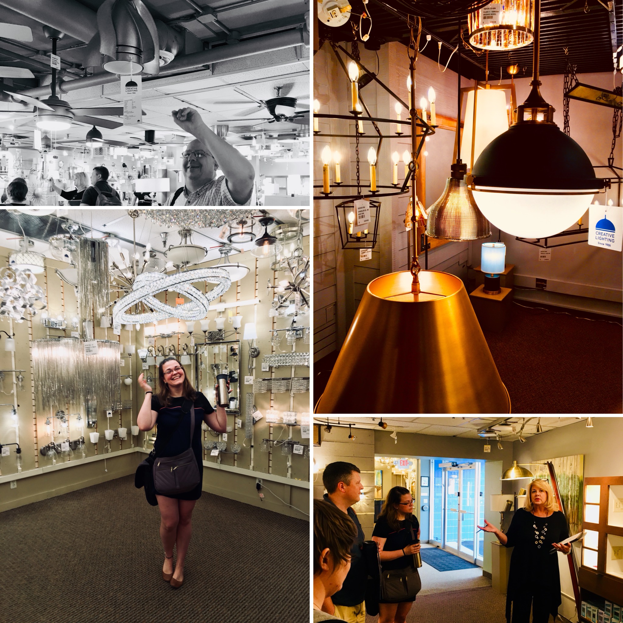 CastleBRI designers visit creative lighting showroom