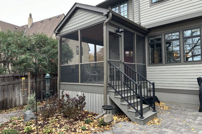 A newly remodeled porch.