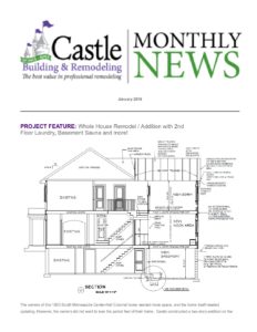 Castle Building & Remodeling, Inc. - Twin Cities Design / Build Remodeling Firm | January 2019 Newsletter