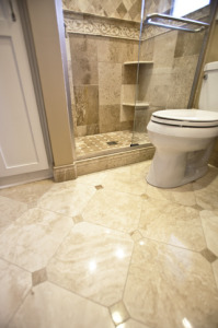 Castle Building & Remodeling, Inc. - Twin Cities Design / Build Firm | View of Tile in Bathroom Remodel