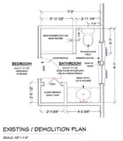 Project 3400-1 Before Master Bathroom Floorplan Minneapolis
