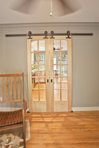 Castle Building & Remodeling, Inc. - Twin Cities Design / Build Firm | View of New Glass Panel Barn Door