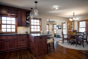 View from kitchen to sunroom