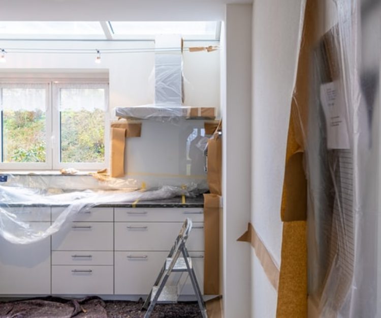 Kitchen being remodeled