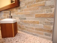Contemporary bath tile countertop